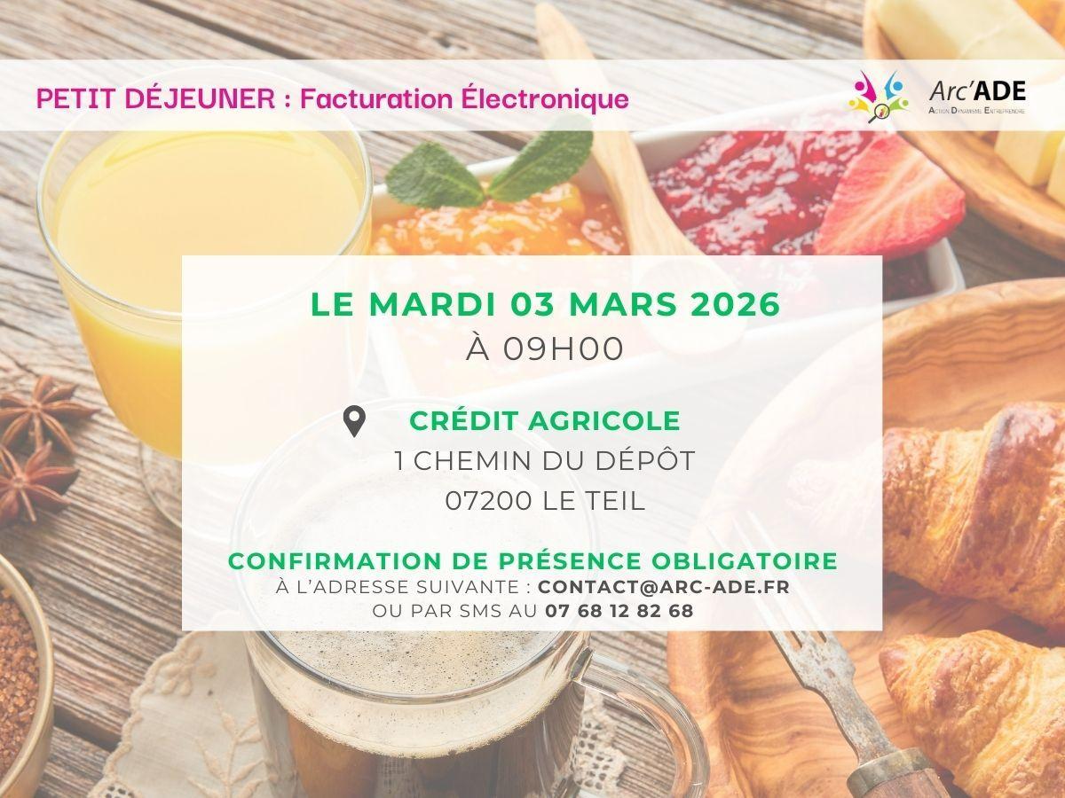 Facturation électronique : Mardi 03 mars 2026 à 08h30